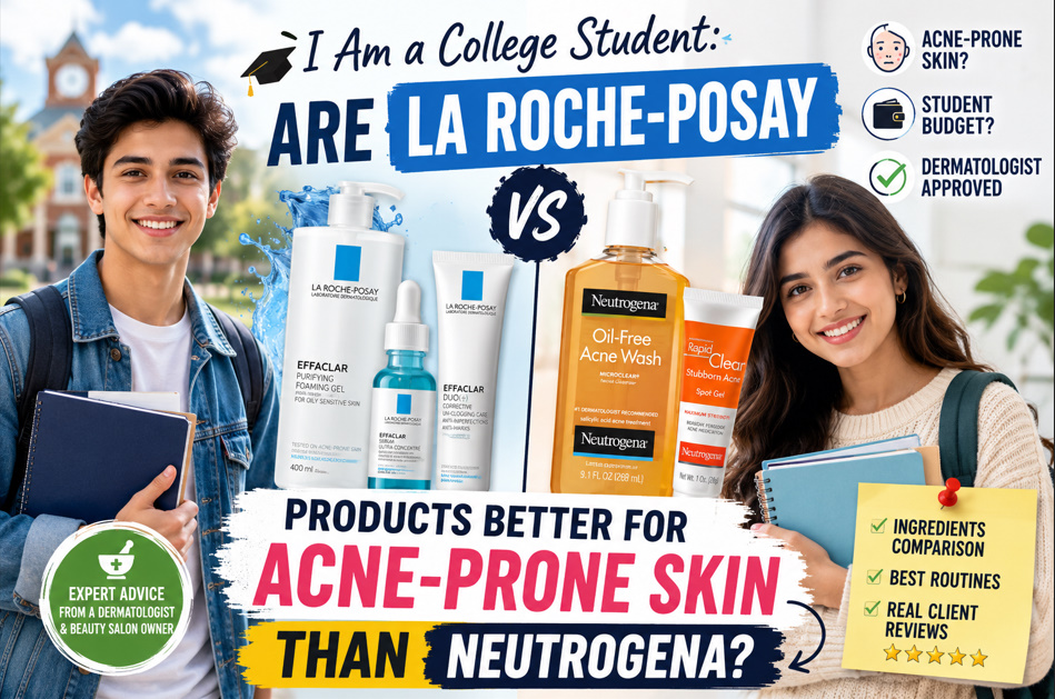 i am a college student. are la roche-posay products better for acne-prone skin than neutrogena
