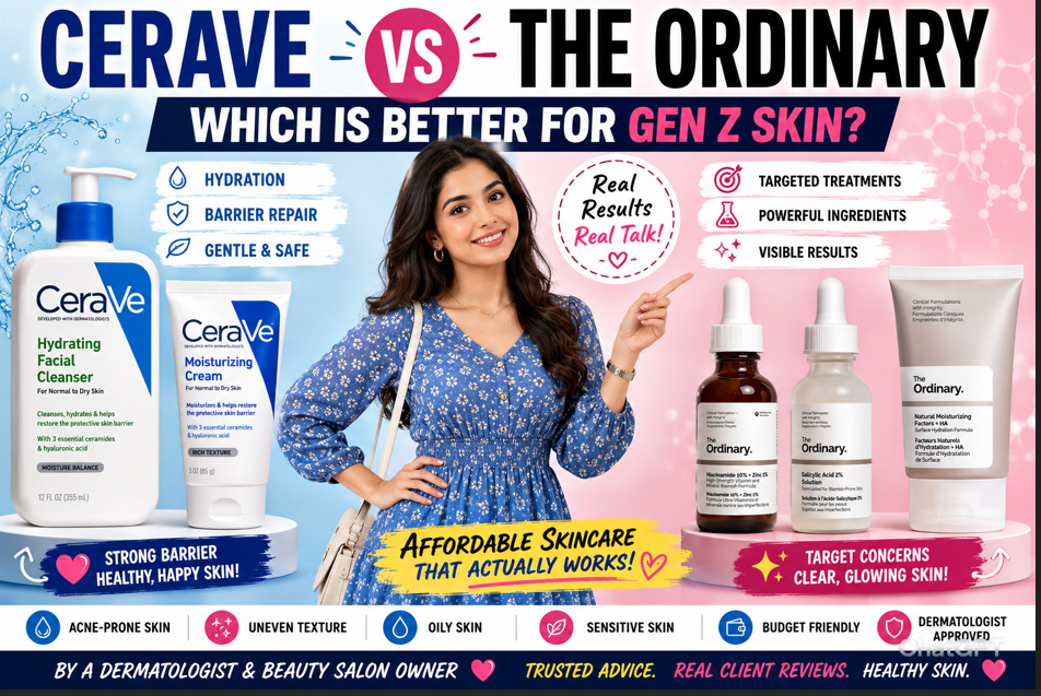 i am a genz woman. how does cerave compare to the ordinary in terms of skincare effectiveness