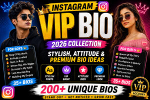 Instagram VIP Bio Stylish 💃| Rajput  Account Attitude Font In  English Gujarati