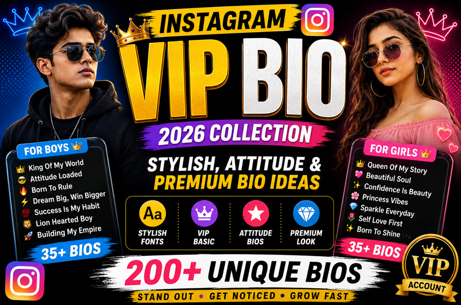 Instagram VIP Bio Stylish