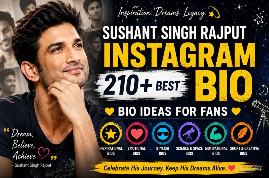 Sushant Singh Rajput Instagram Bio