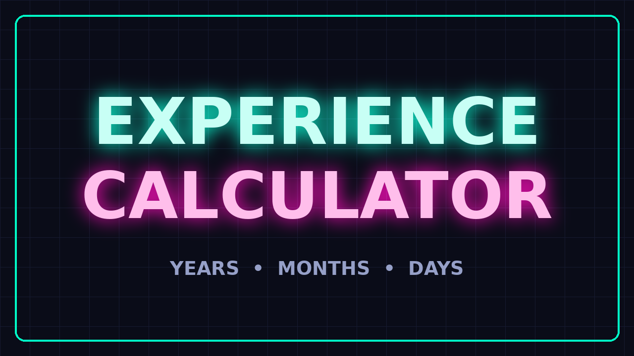 Experience calculator